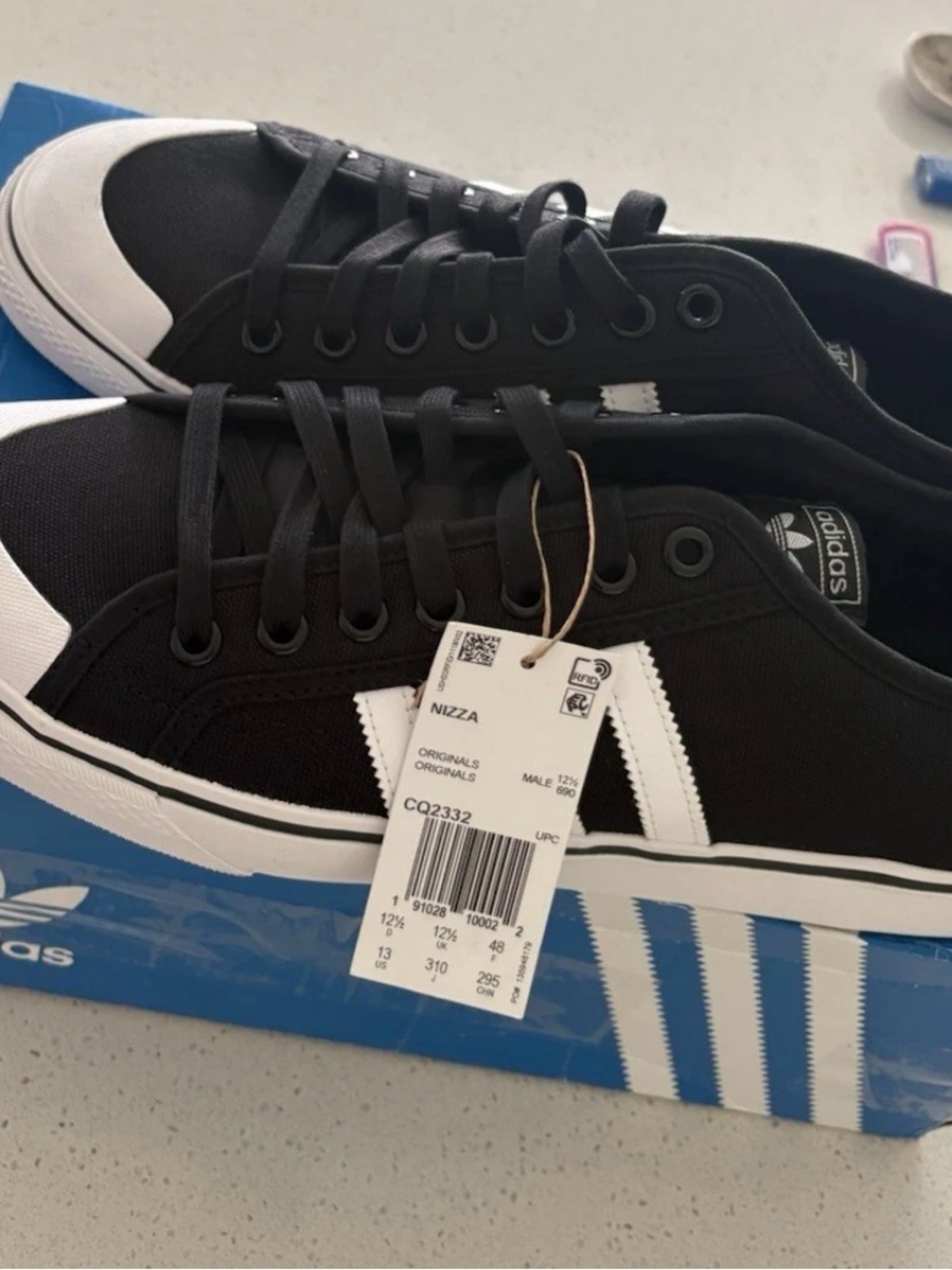Adidas Nizza Core Men's Size 13 Black White Low Top Athletic Sneakers CQ2332
